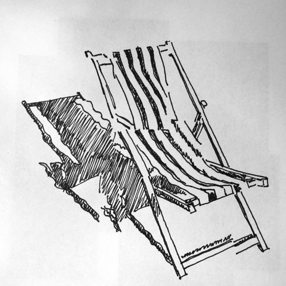 Deck chair, sea, breeze, sea breeze, orange