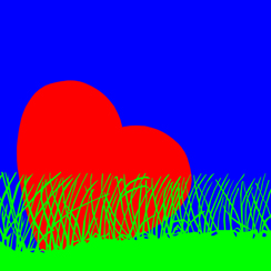 #colors #heart #flame #Gerhard #Meyer#meadow #grass #curd