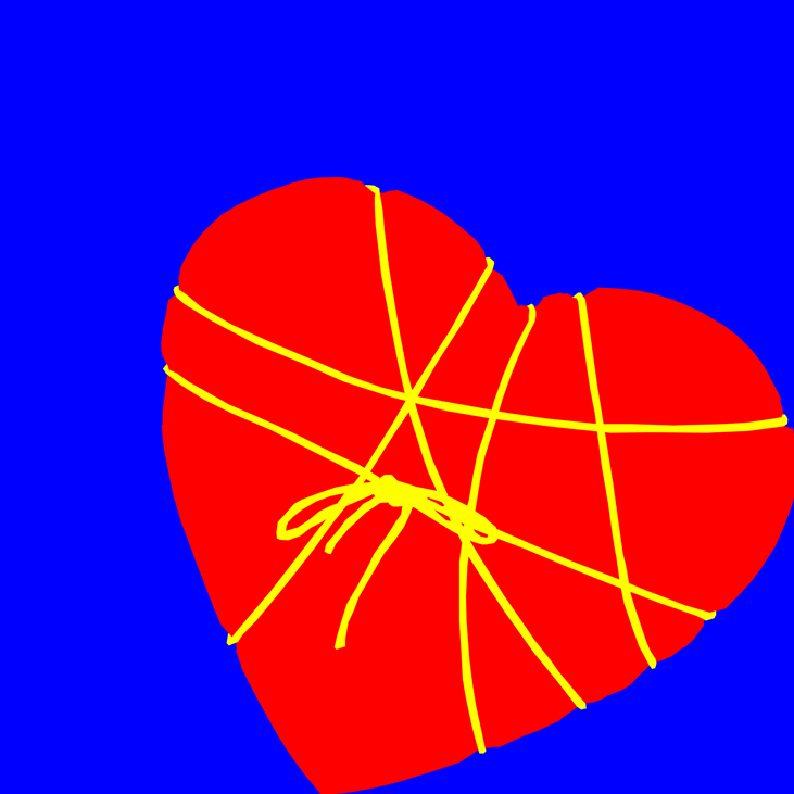 #heart 'burning #red #hans-gerhard 'meyer #meyers-art #blue #three #colors #colours #meyers-art