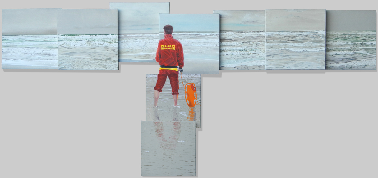 Sea guard legs reflection rescue buoy north sea storm