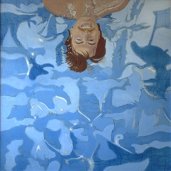 Schwimmer, Ölmalerei meyers-art hans-gerhard meyer