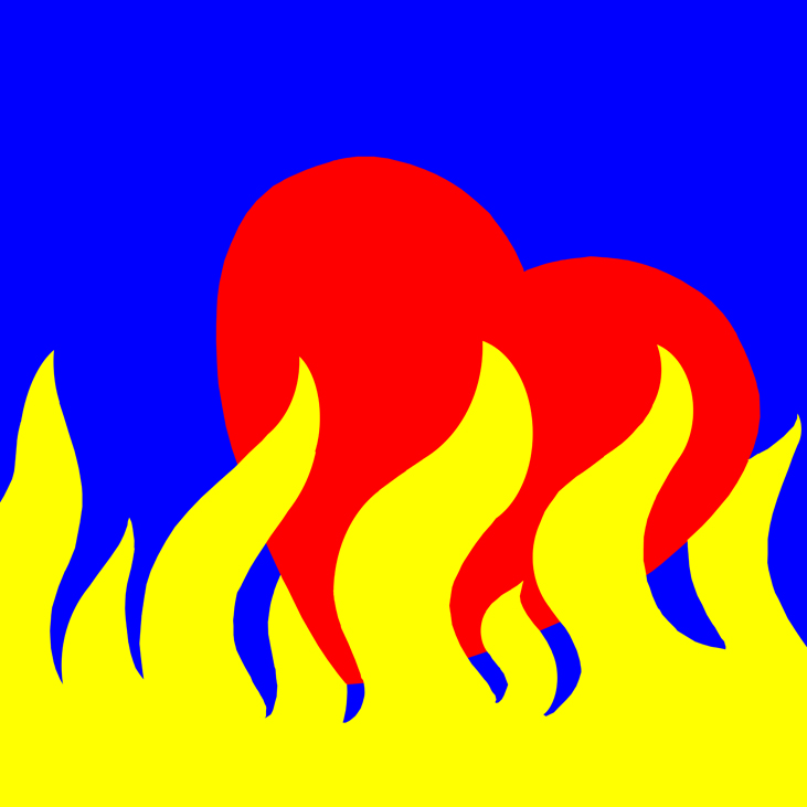 #heart 'burning #red #hans-gerhard 'meyer #meyers-art #blue #three #colors #colours #meyers-art